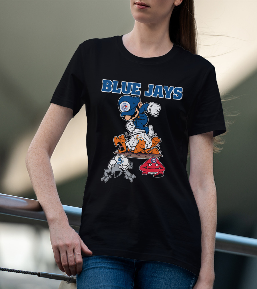 Blue Jays Halloween Mario Smash T-Shirt
