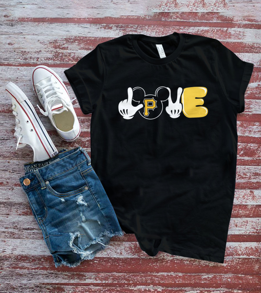 LOVE Pittsburgh Pirates Mickey Mouse Inspired T-Shirt