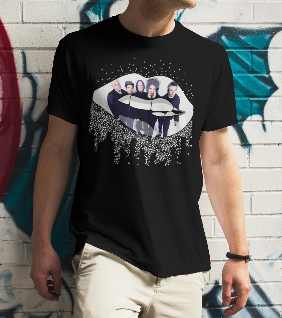 The Cure Band Members Inside Glittering Lips T-Shirt