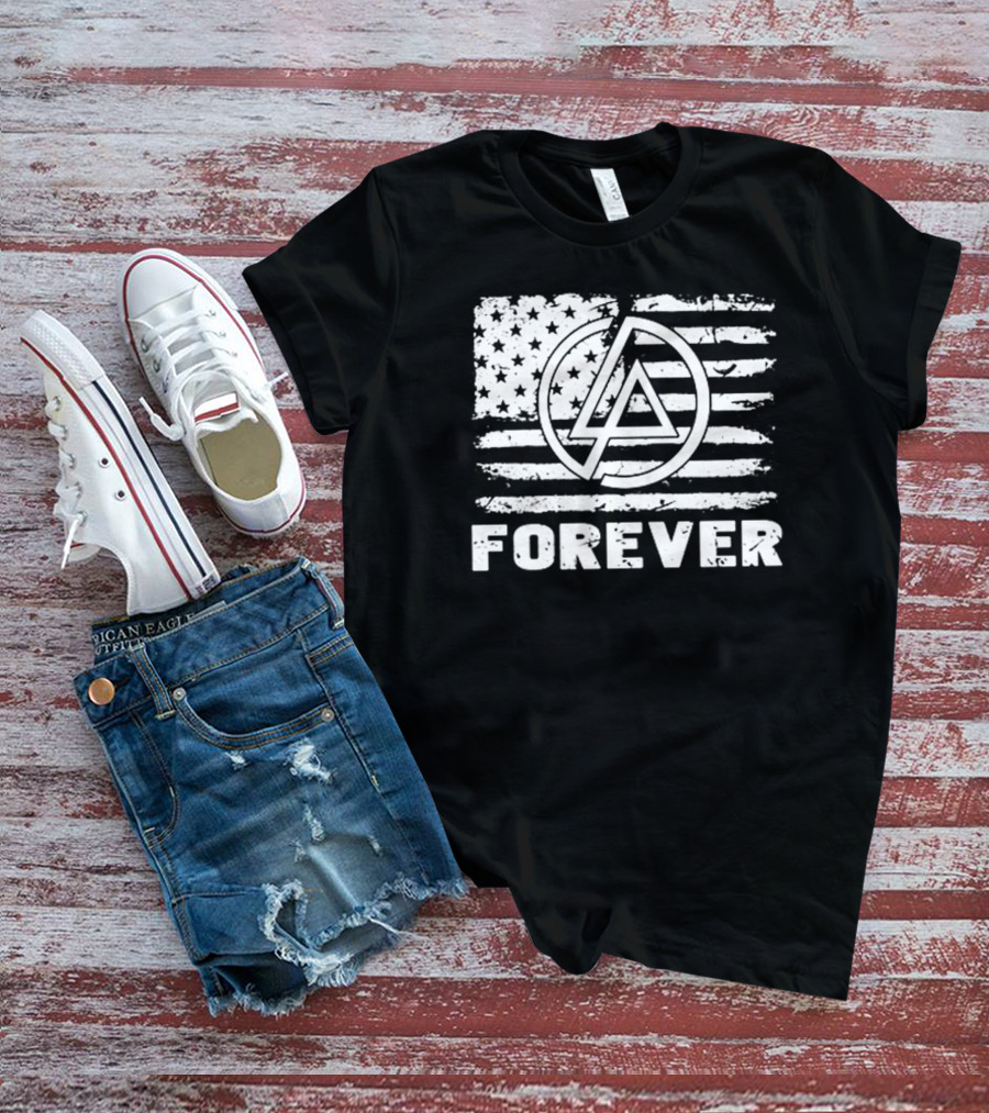Linkin Park Forever American Flag Lp T-Shirt