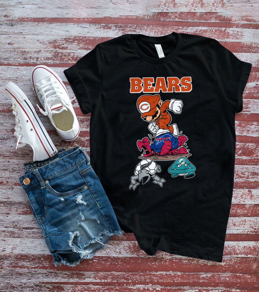 Bears Chicago Football Gamer Crossover T-Shirt