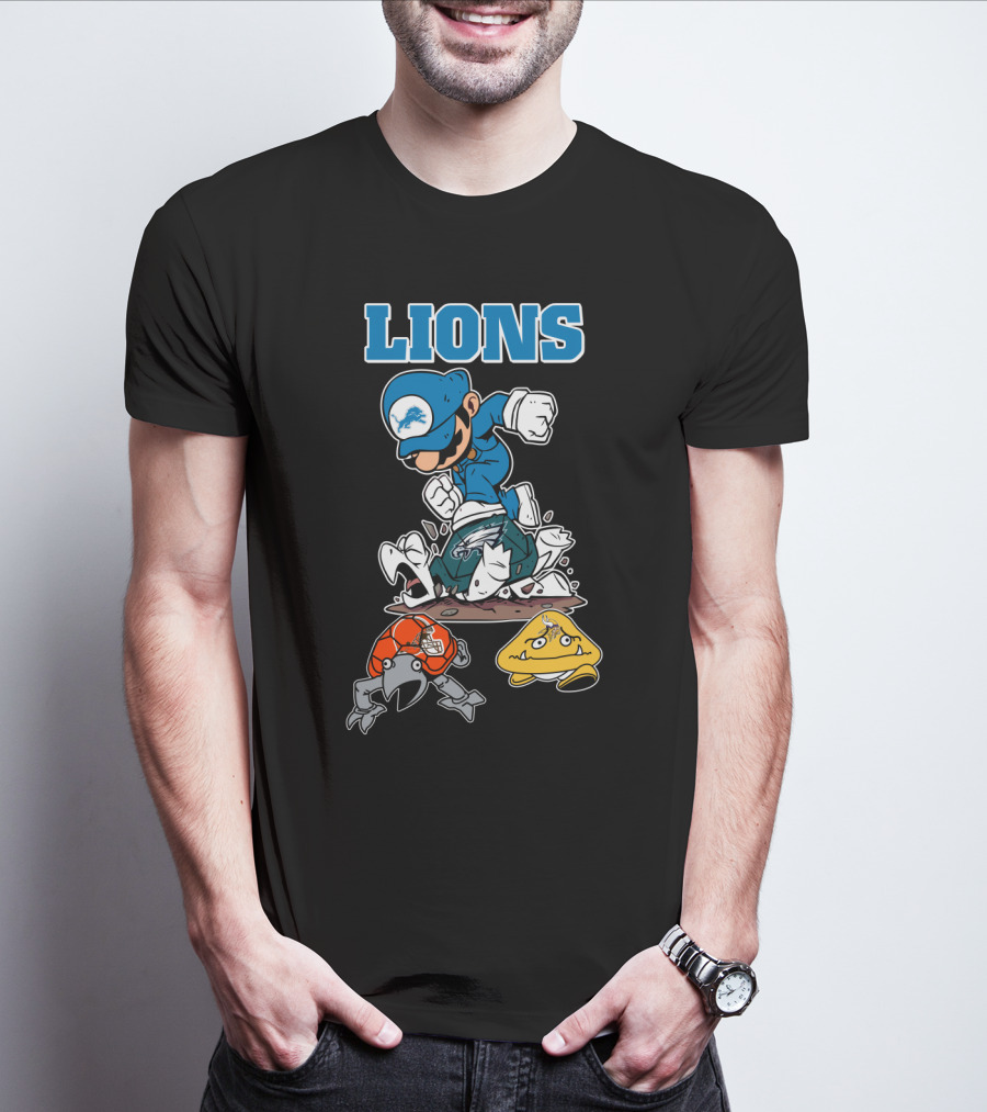 Lions Detroit Football Character Adventure T-Shirt