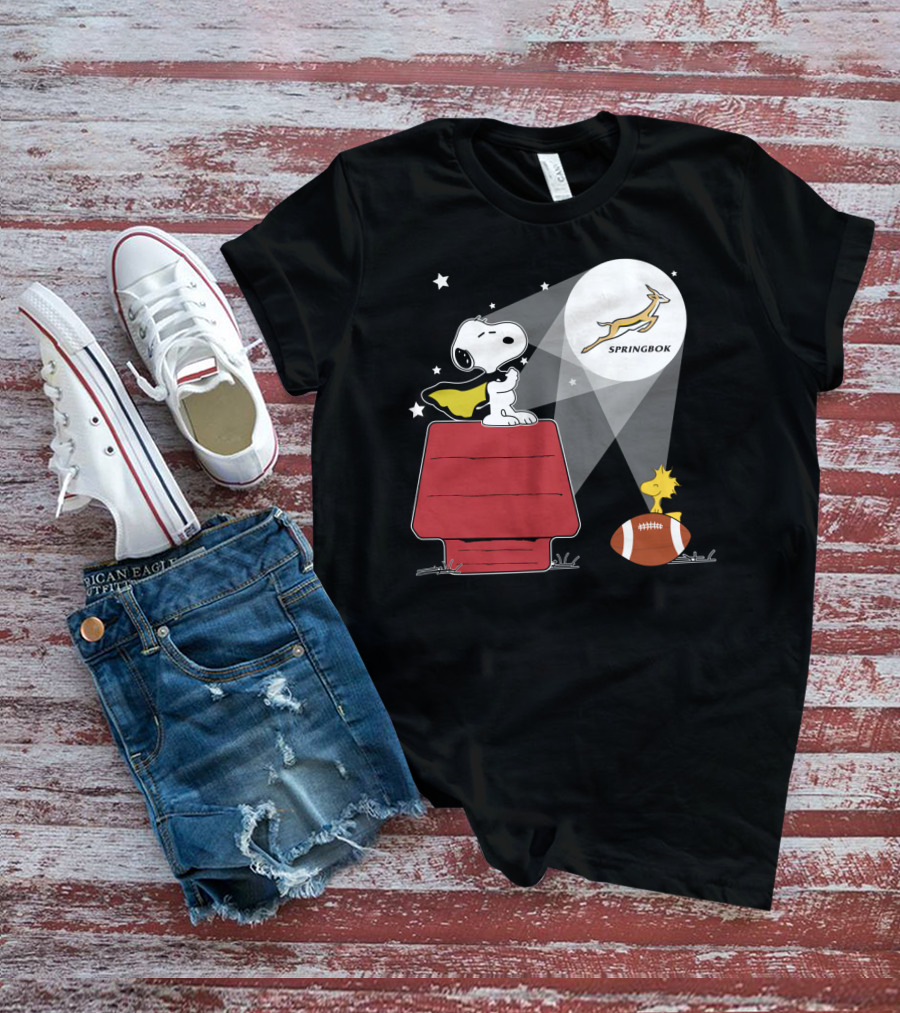 Springbok Spotlight Peanuts Snoopy Woodstock Rugby Adventure T-Shirt