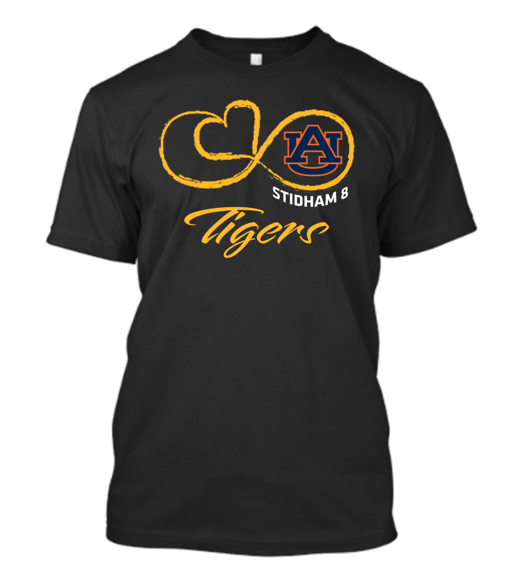 Auburn Tigers Stidham 8 Football Infinity T-Shirt