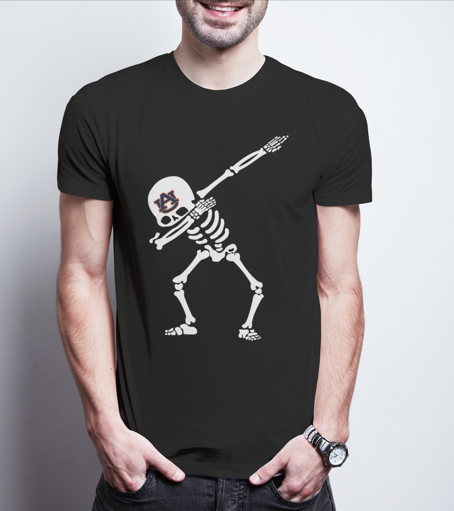Auburn Tigers Football Skeleton Dab T-Shirt