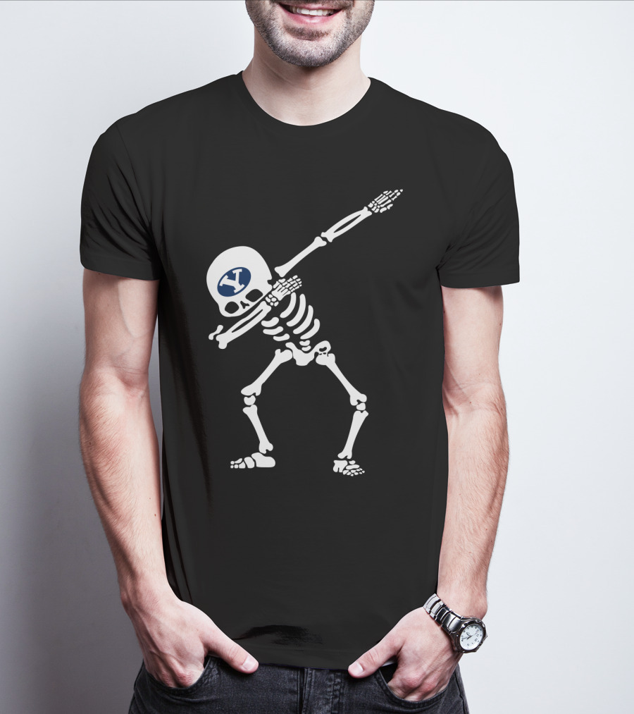 Byu Football Skeleton Dab T-Shirt
