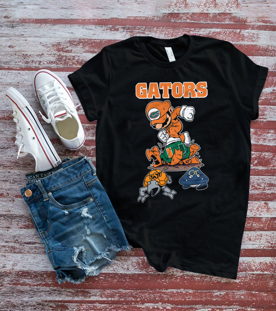 Florida Gators Halloween Football Rivalry Super Mario T-Shirt