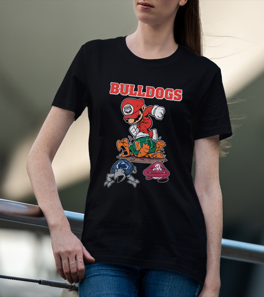 Bulldogs Football Georgia Rivalry Action Character T-Shirt