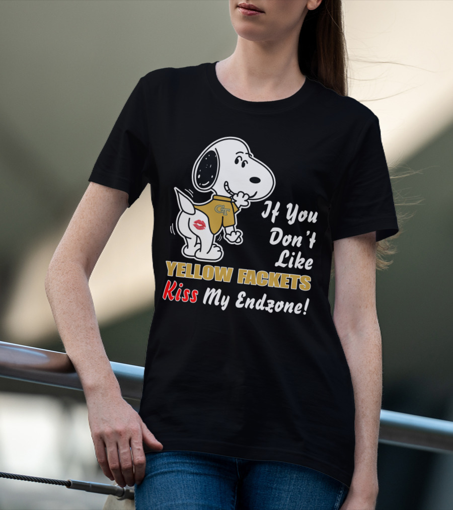 If You Don’t Like Yellow Jackets Kiss My Endzone Georgia Gt Football T-Shirt