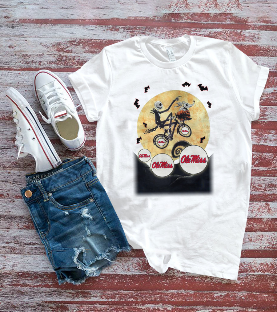 Ole Miss Halloween Football Nightmare Bicycle Ride T-Shirt