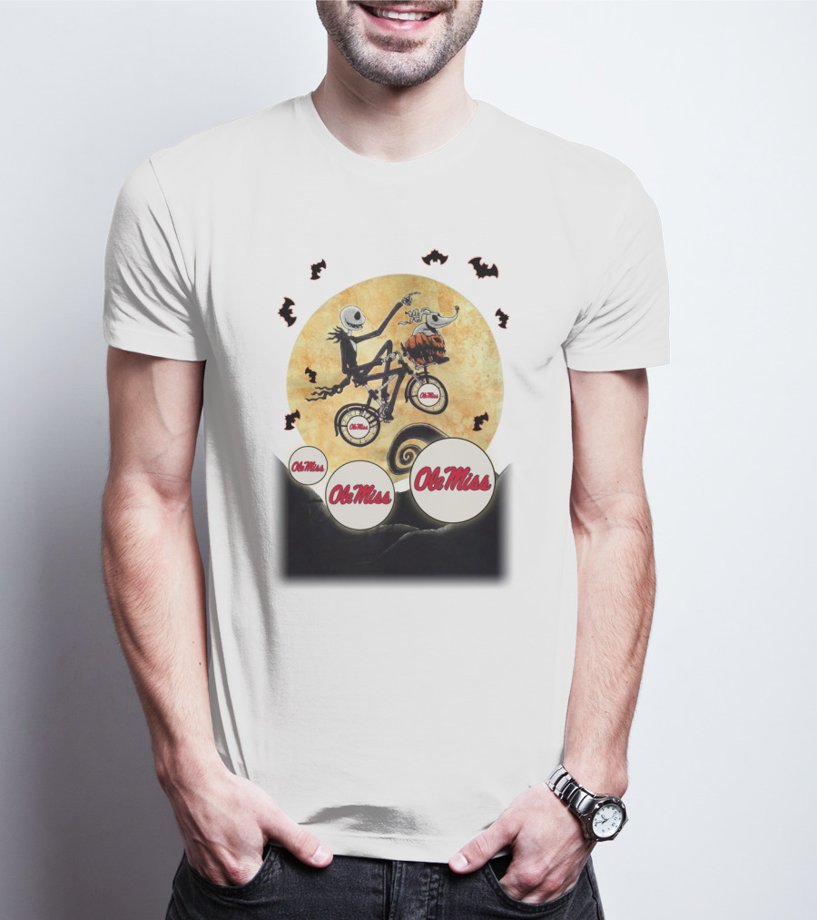 Ole Miss Halloween Football Nightmare Bicycle Ride T-Shirt