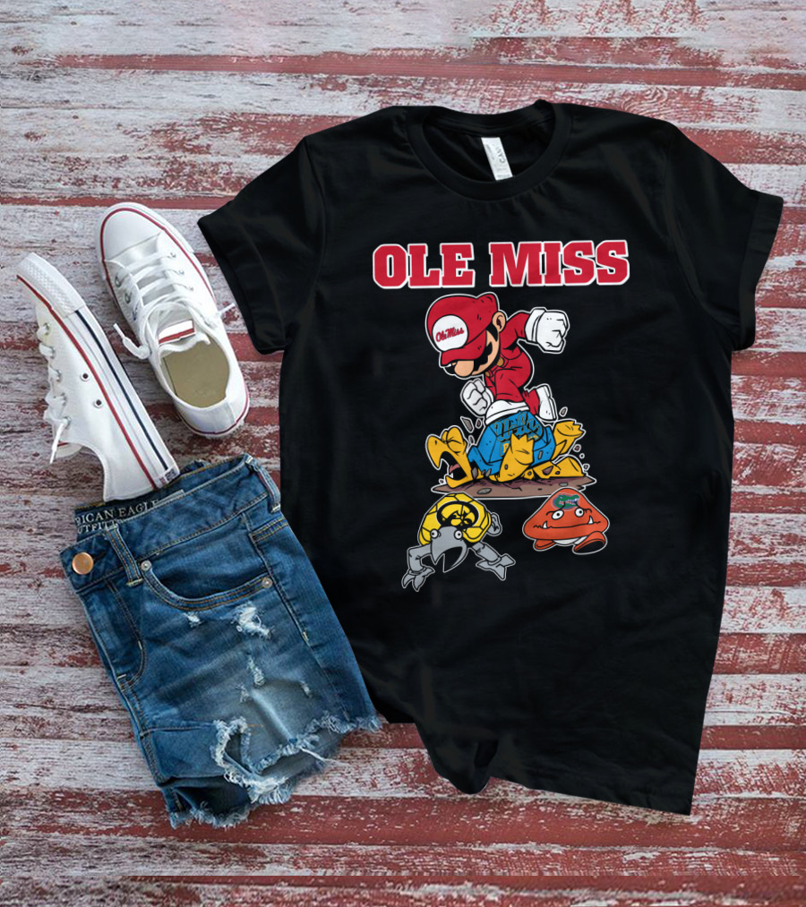 Ole Miss Football Mascots Collision With Inspired Characters T-Shirt