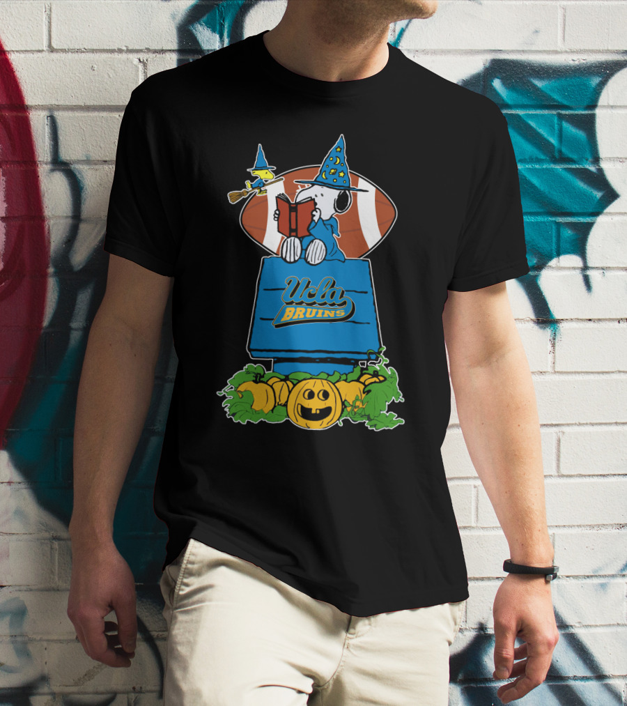 Halloween Ucla Bruins Football Peanuts Snoopy Witch Hat Pumpkins T-Shirt