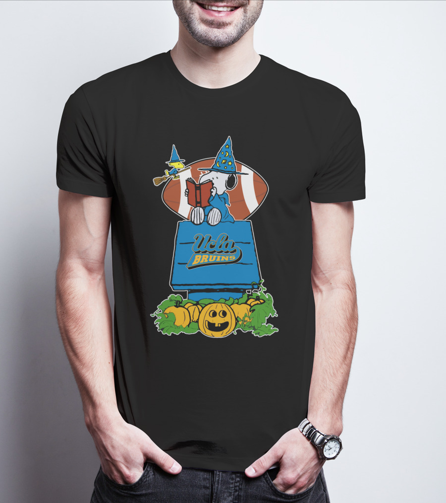 Halloween Ucla Bruins Football Peanuts Snoopy Witch Hat Pumpkins T-Shirt
