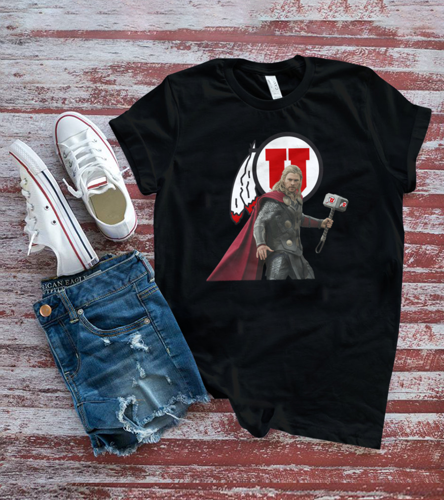 Utah Football U Thor Mjolnir T-Shirt