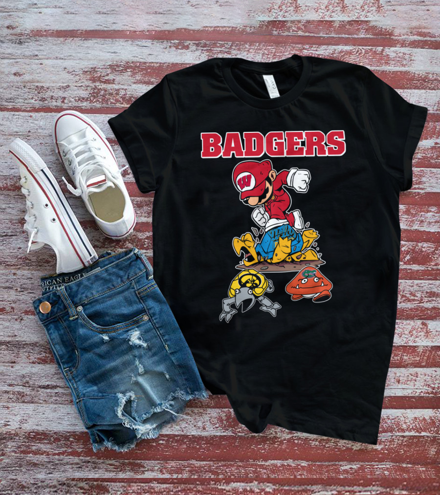 Badgers Wisconsin Football Character T-Shirt