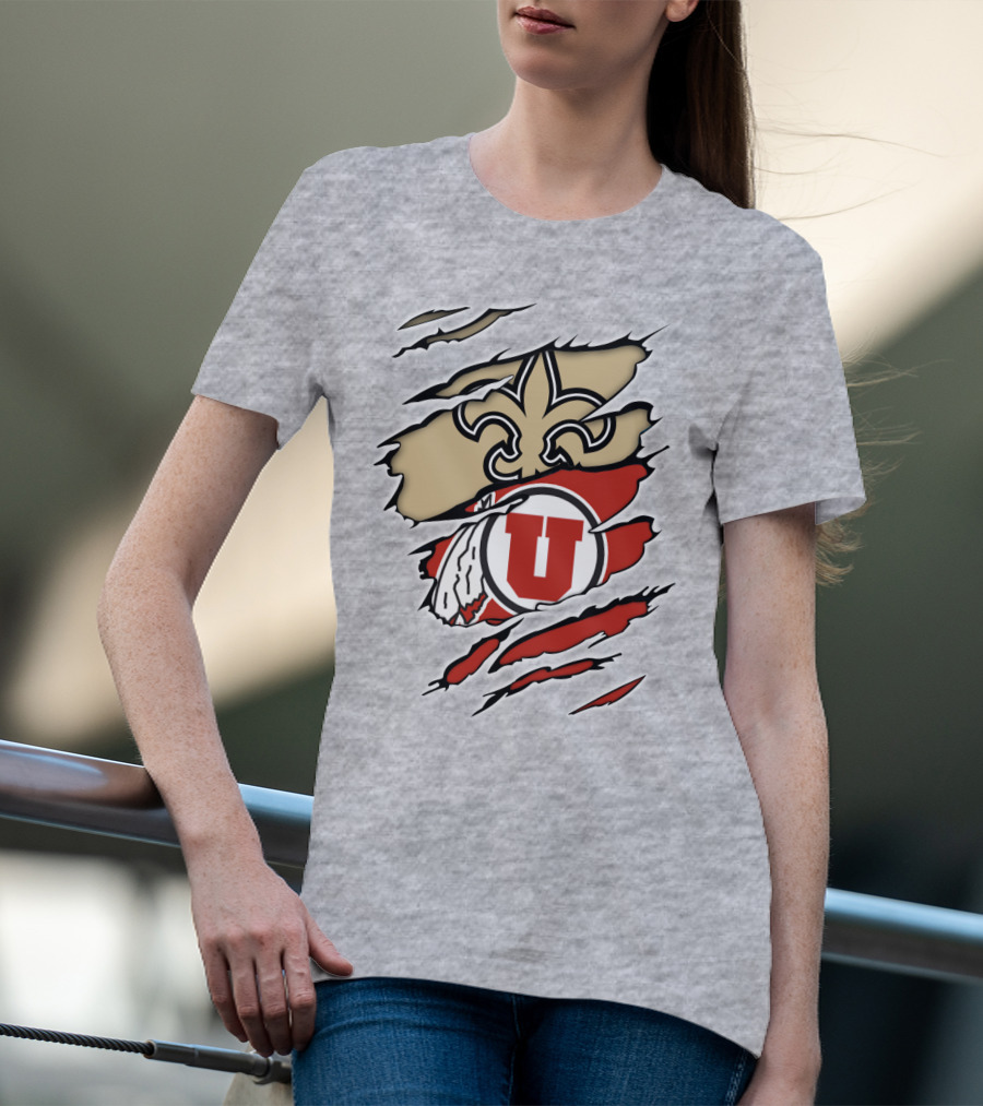 Saints And Utes Logo Fusion T-Shirt
