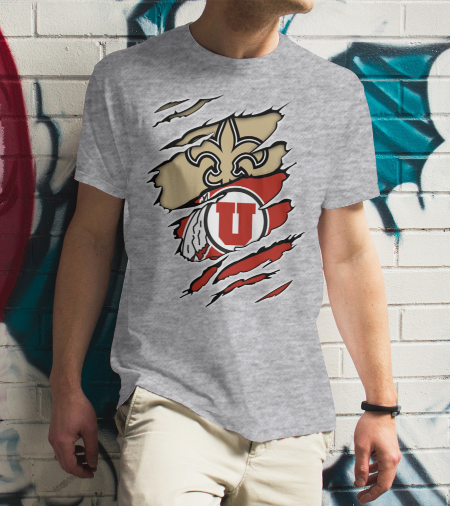 Saints And Utes Logo Fusion T-Shirt