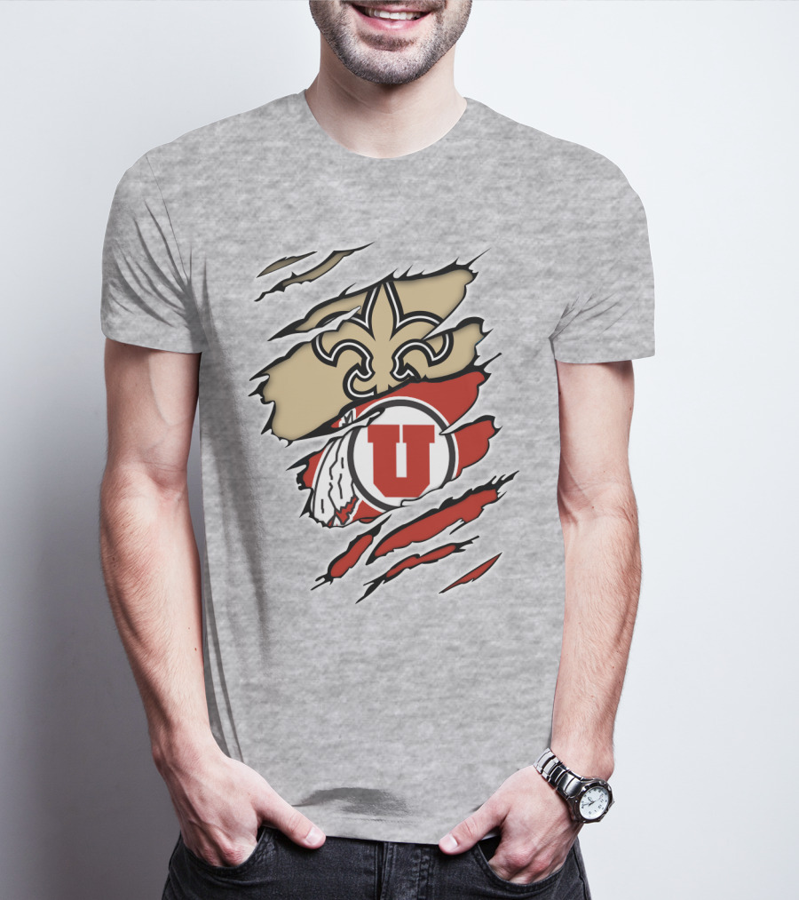 Saints And Utes Logo Fusion T-Shirt