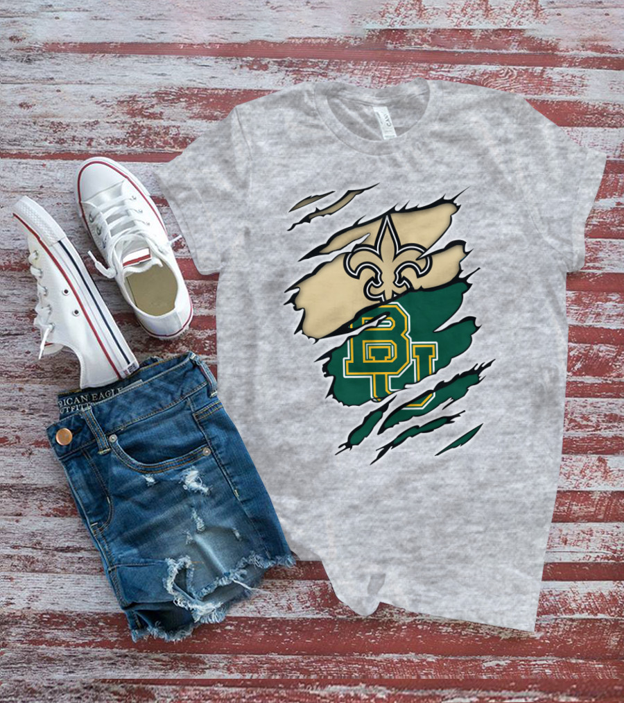 Saints Fleur-de-Lis Over Baylor Bears T-Shirt