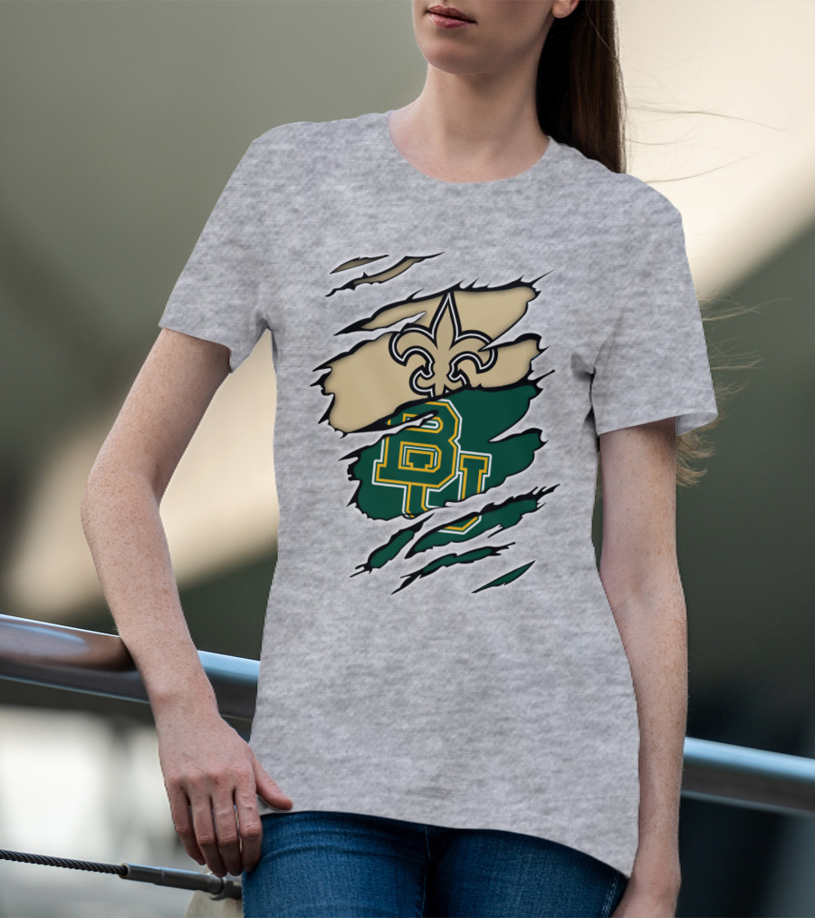 Saints Fleur-de-Lis Over Baylor Bears T-Shirt