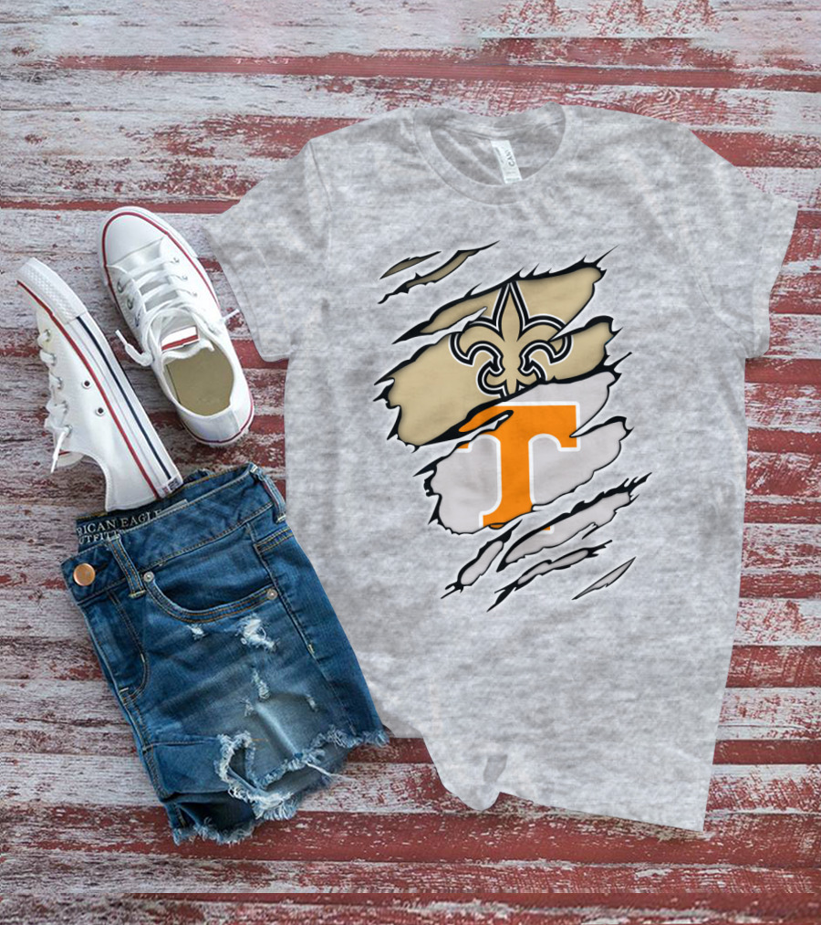New Orleans Saints Tennessee Volunteers Fleur-de-Lis T T-Shirt