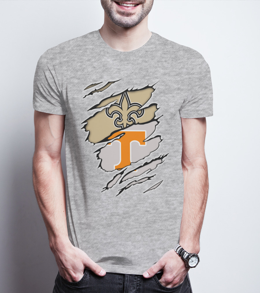 New Orleans Saints Tennessee Volunteers Fleur-de-Lis T T-Shirt
