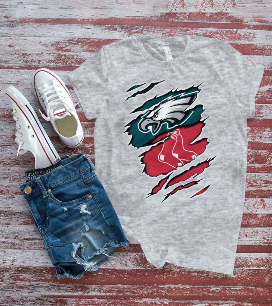 Eagles Redsox Logo Fusion T-Shirt
