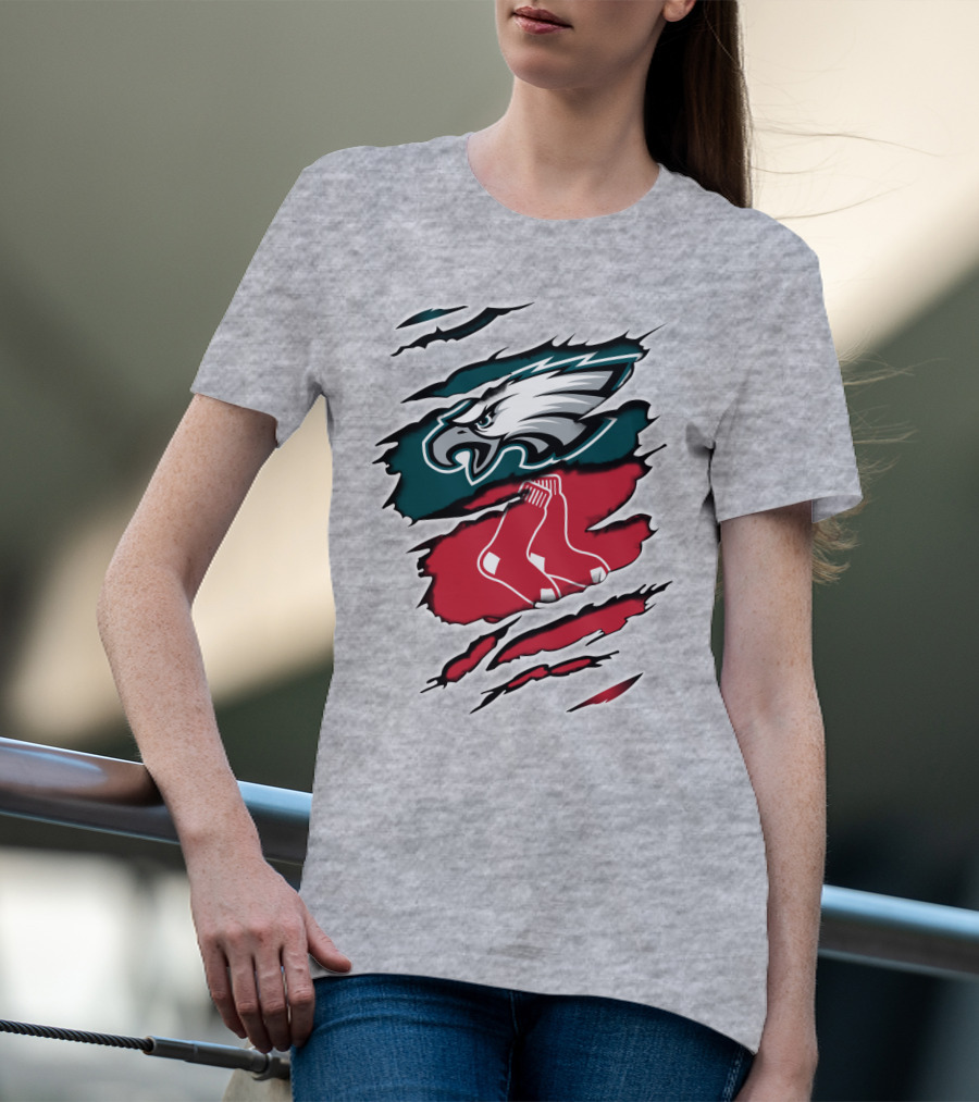 Eagles Redsox Logo Fusion T-Shirt