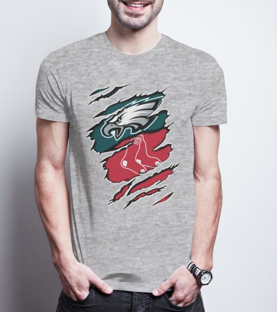 Eagles Redsox Logo Fusion T-Shirt
