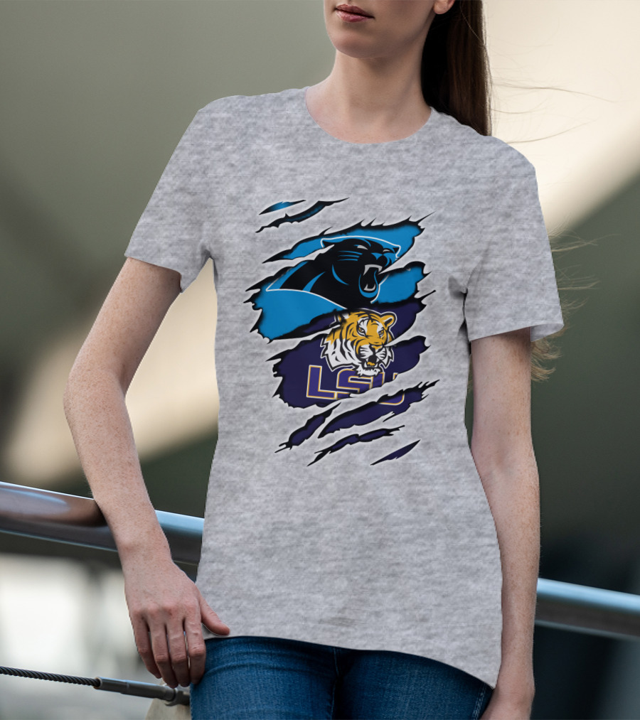 Carolina Panthers And LSU Tigers T-Shirt