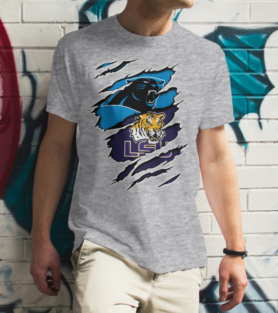 Carolina Panthers And LSU Tigers T-Shirt