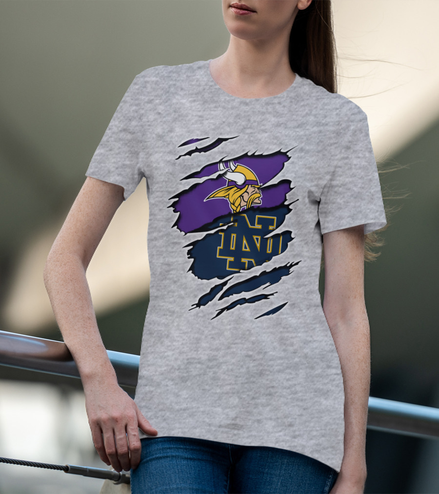 Vikings Notredame Logo Fusion T-Shirt