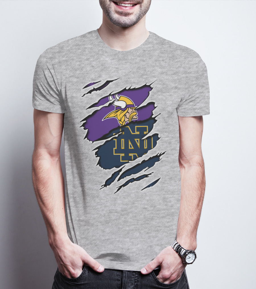 Vikings Notredame Logo Fusion T-Shirt