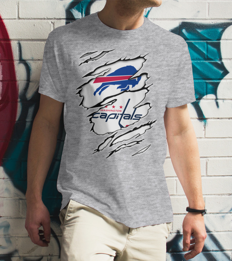 Buffalo Bills Washington Capitals Crossover Collaboration T-Shirt