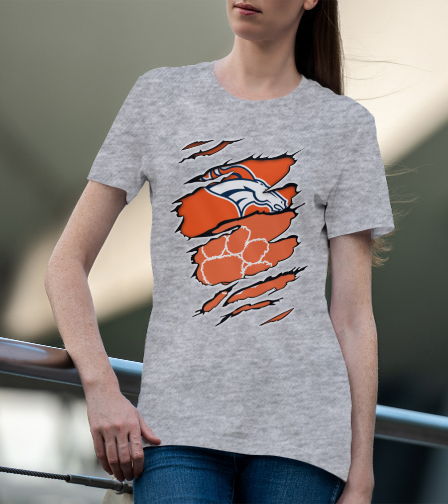 Broncos Clemson Paw Scratch T-Shirt