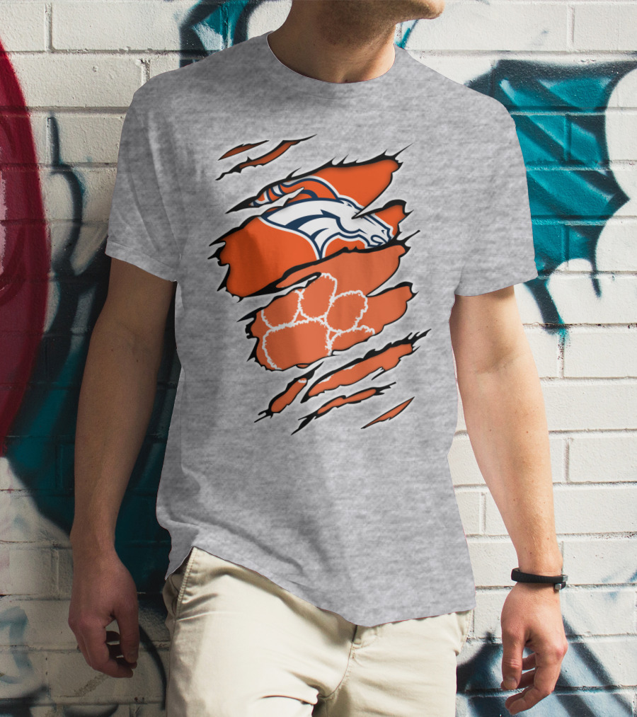 Broncos Clemson Paw Scratch T-Shirt