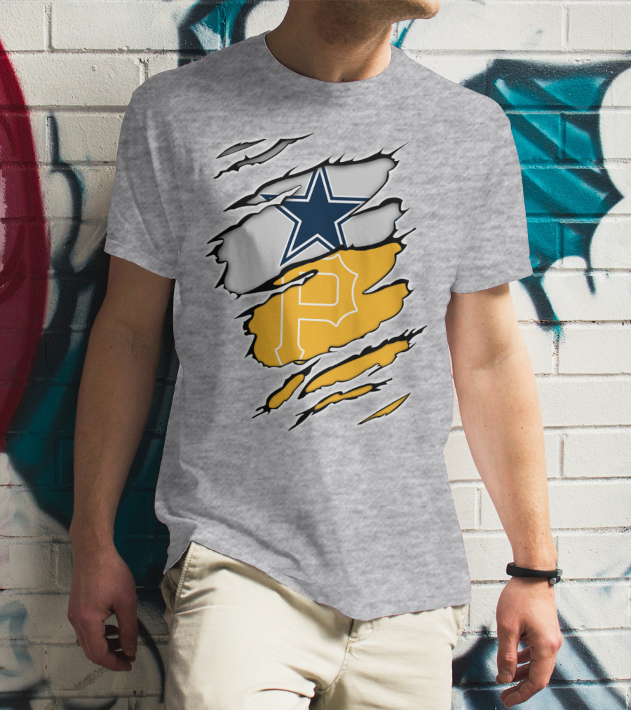 Dallas Cowboys Star Pittsburgh Pirates P Logo Fusion T-Shirt
