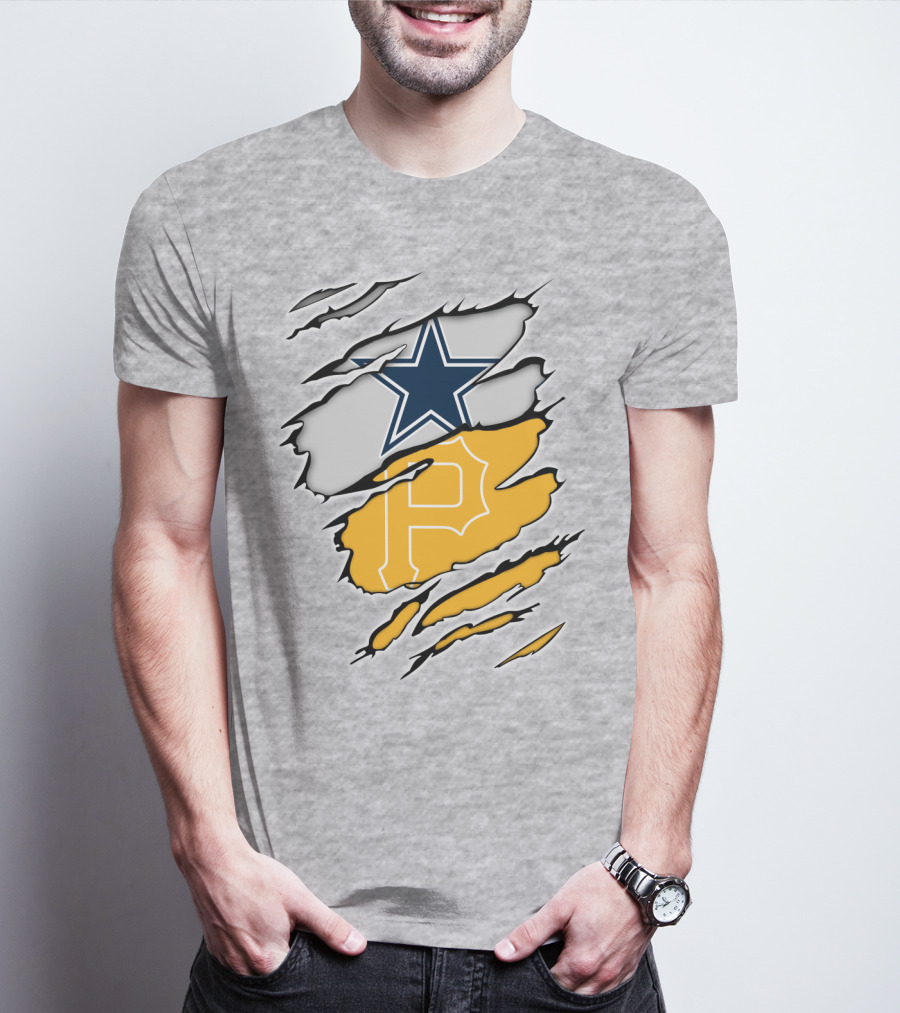 Dallas Cowboys Star Pittsburgh Pirates P Logo Fusion T-Shirt
