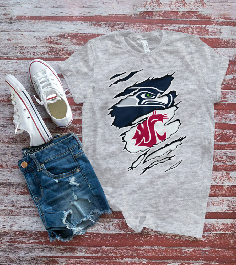 Seahawks Cougars Ripped T-Shirt
