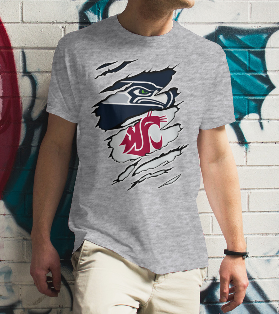 Seahawks Cougars Ripped T-Shirt