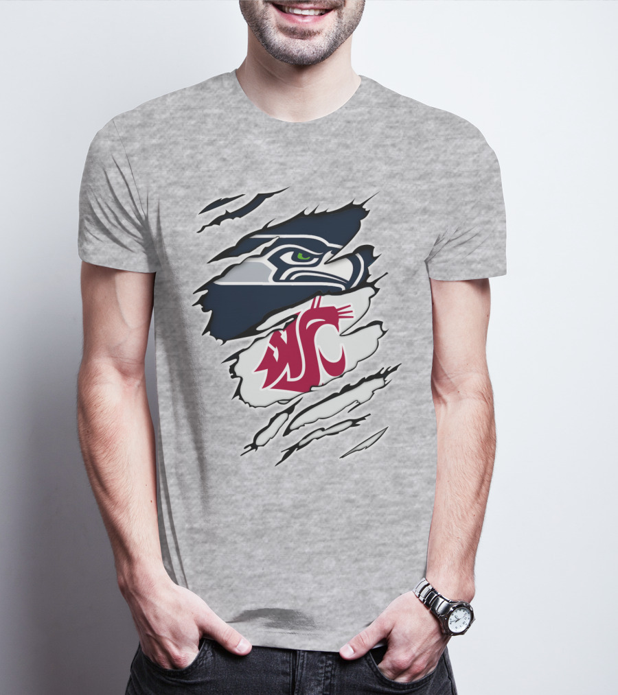 Seahawks Cougars Ripped T-Shirt