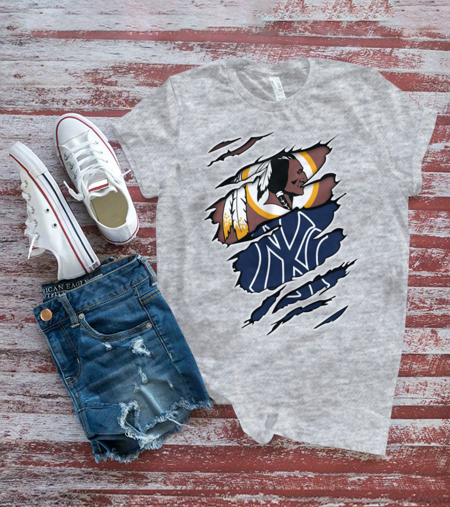 Redskins Yankees Logo Mashup T-Shirt