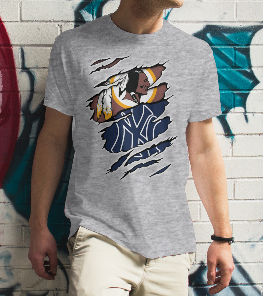 Redskins Yankees Logo Mashup T-Shirt