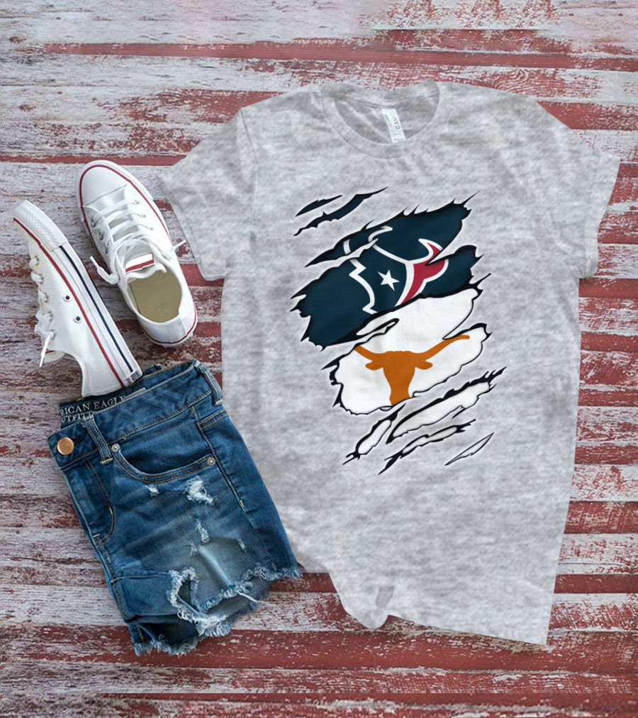 Texans Longhorns Logo Fusion T-Shirt