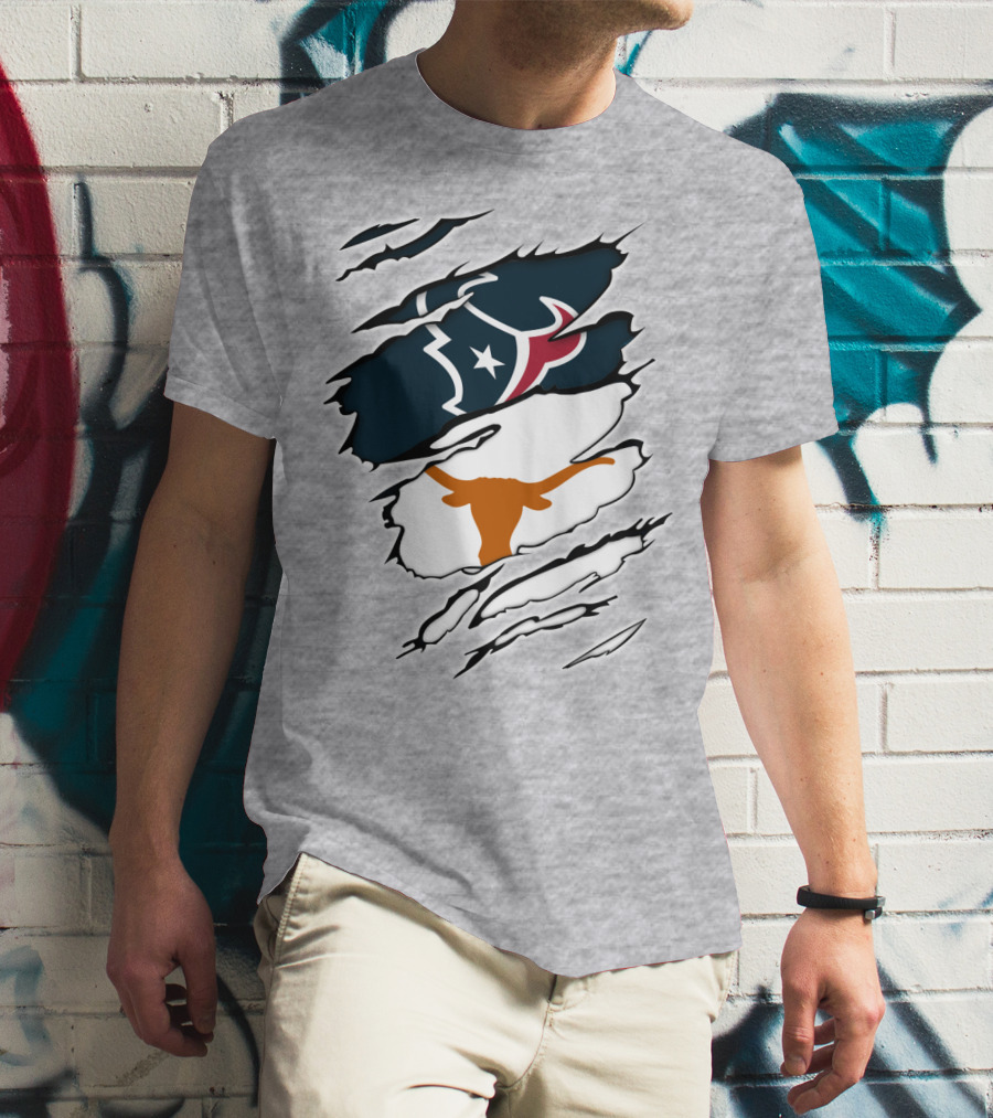 Texans Longhorns Logo Fusion T-Shirt