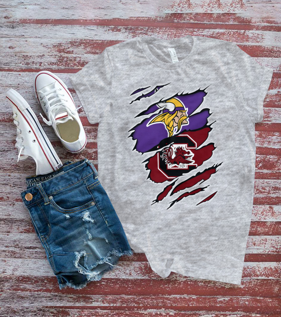 Minnesota Vikings South Carolina Gamecocks Claw T-Shirt