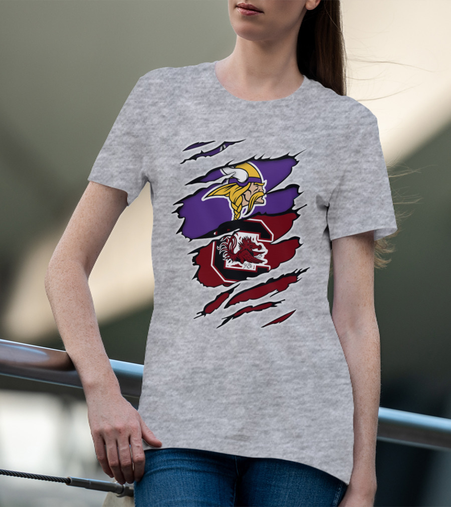 Minnesota Vikings South Carolina Gamecocks Claw T-Shirt