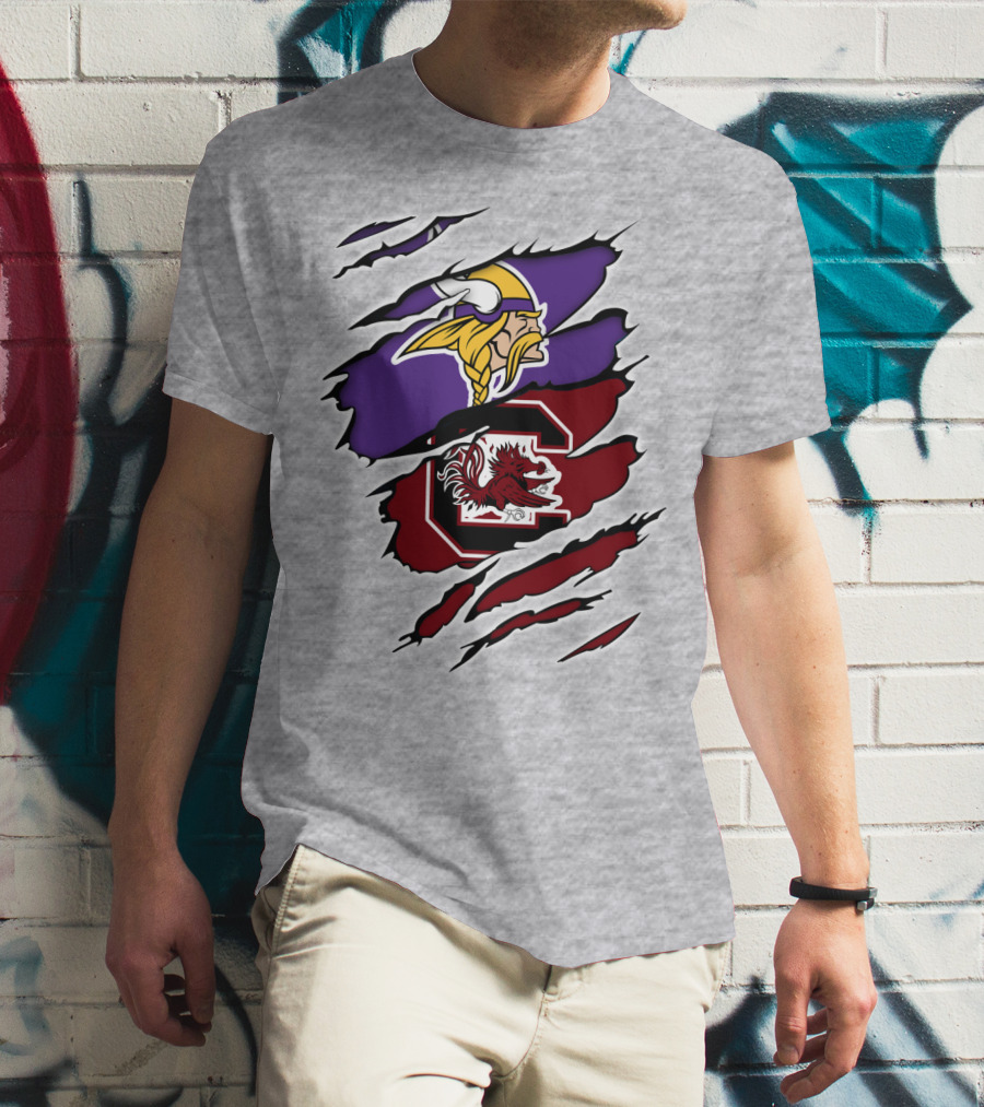 Minnesota Vikings South Carolina Gamecocks Claw T-Shirt
