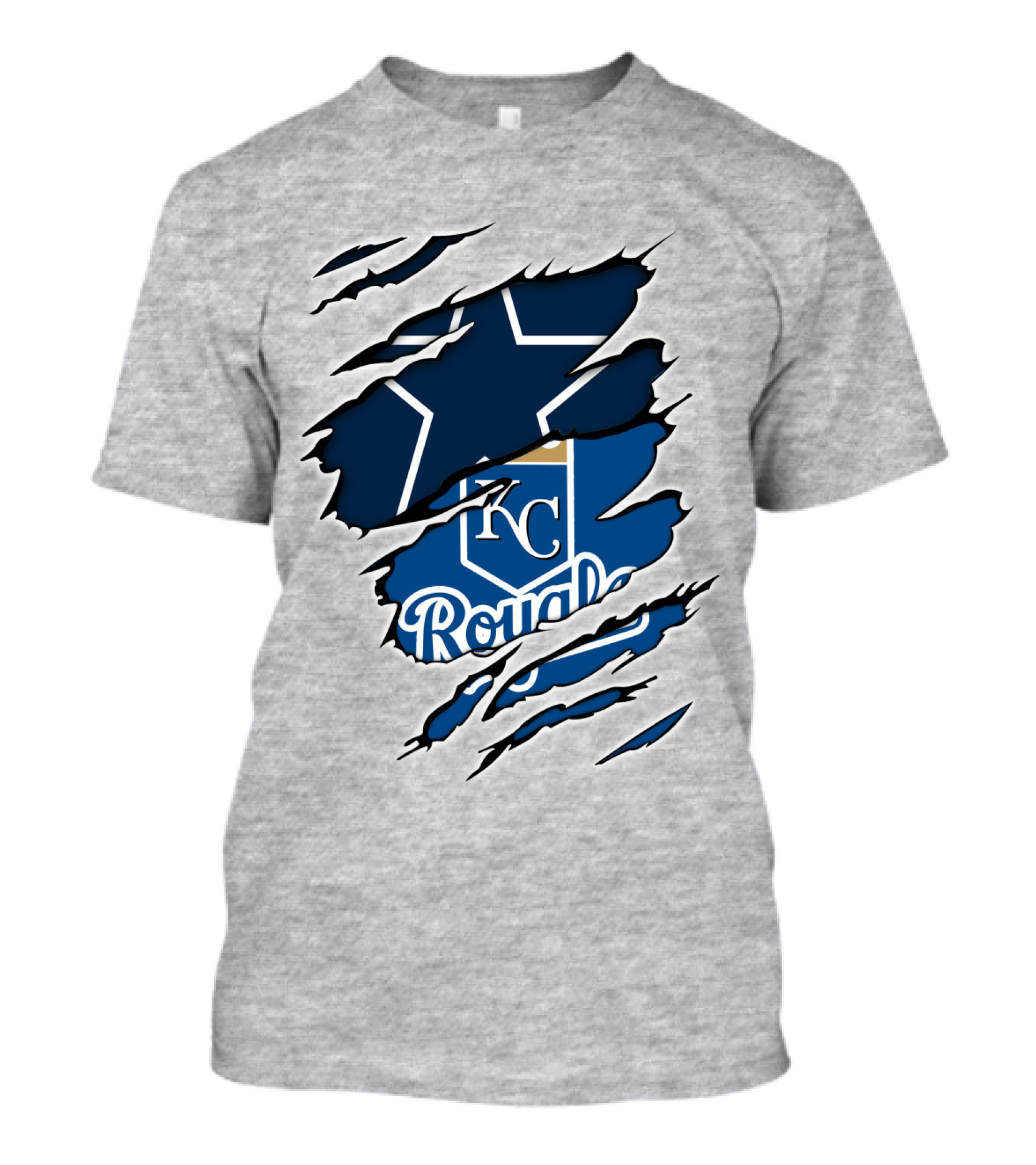 Cowboys KC Royals Texas Star Claw Marks T-Shirt